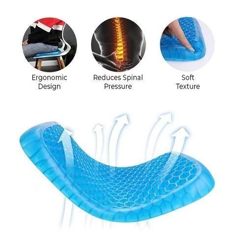 Chiro Gel Cushion™ - Orthopedic Seat Cushion, Honeycomb Lumbar Support Cushion