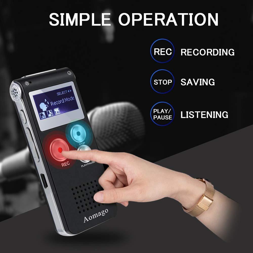 Voice Recorder 8GB Mini Audio Sound MP3 Recorder